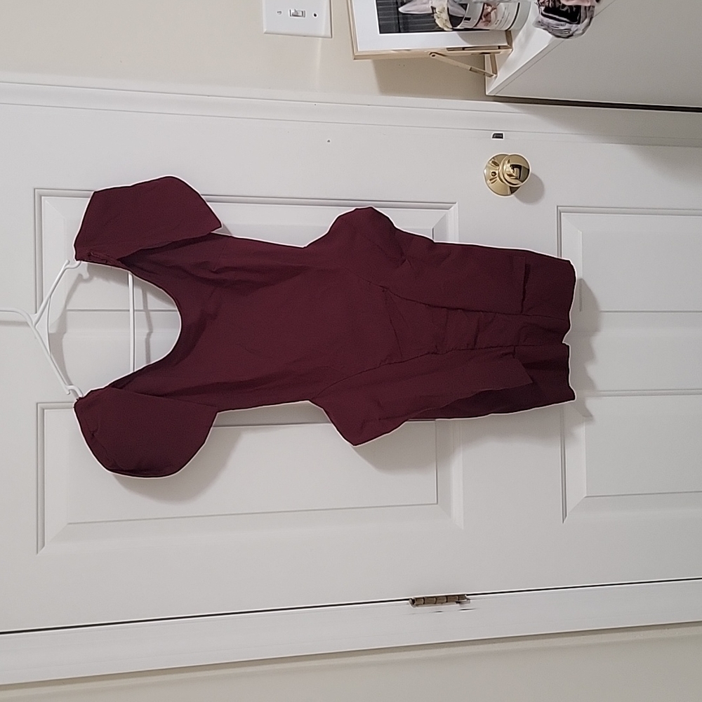 mini maroon dress